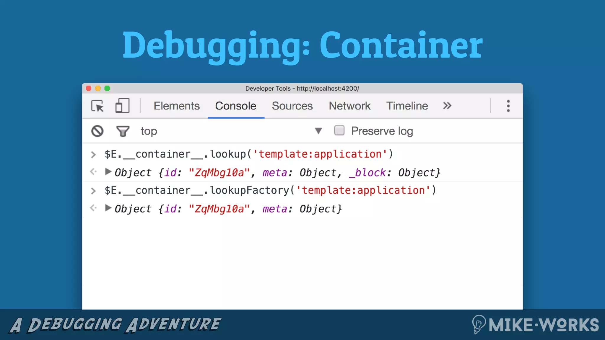 Debugging: Container
 