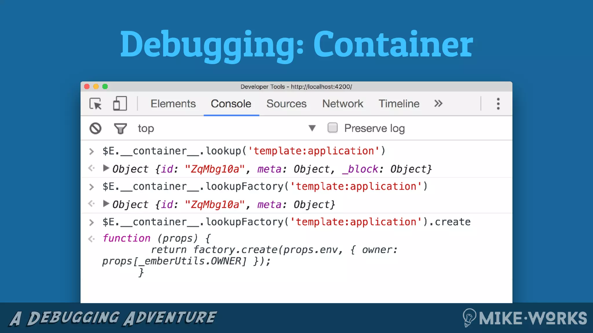 Debugging: Container
 