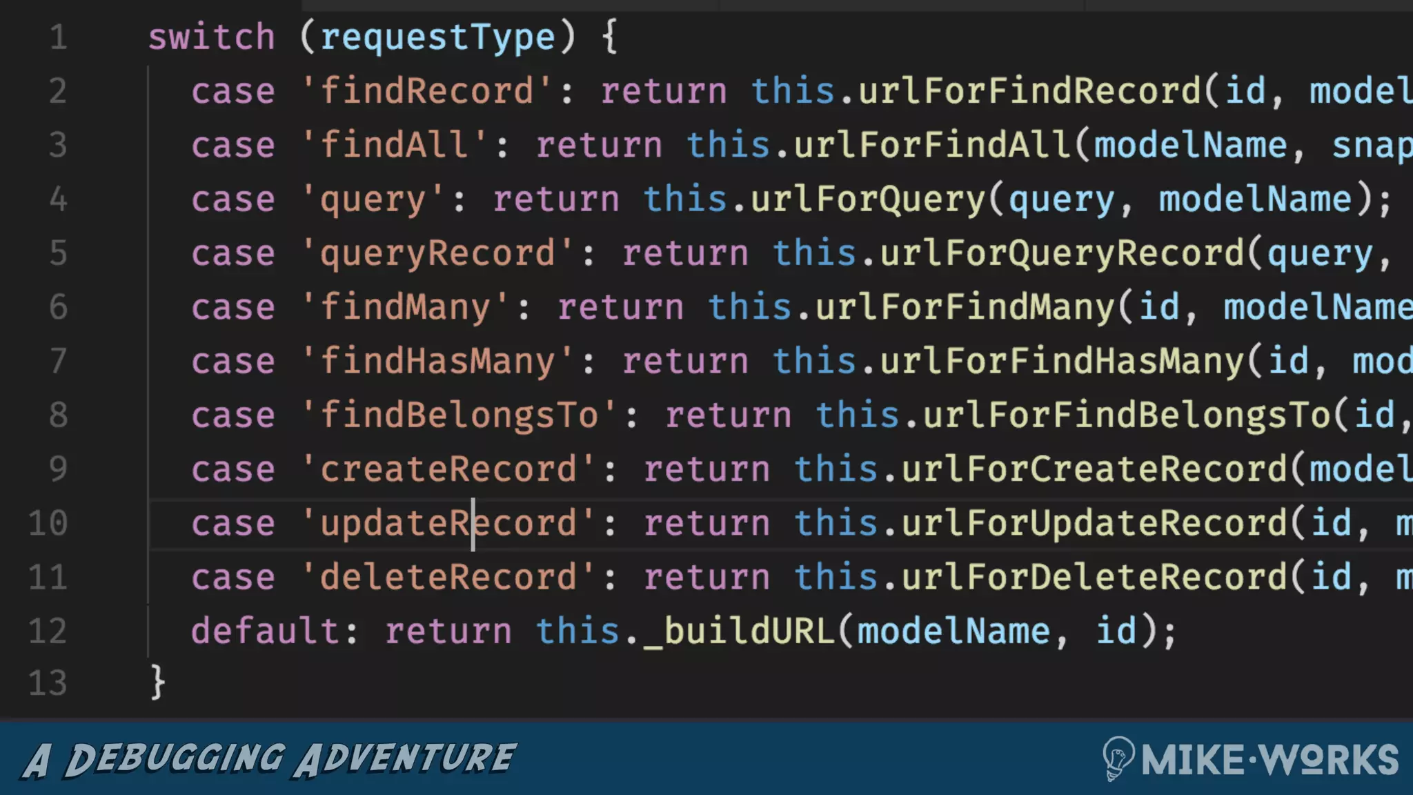 DS.Store!#_fetchAll
DS.Store#findAll
{DS.Store!#_findAll
Asking the
Store for Data
DS.RESTAdapter#findAll {
let url = this.buildURL();
return this.ajax(url, 'GET', { data: query });
}
 