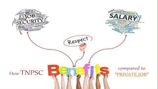 How TNPSC
compared to
“PRIVATE ”
 