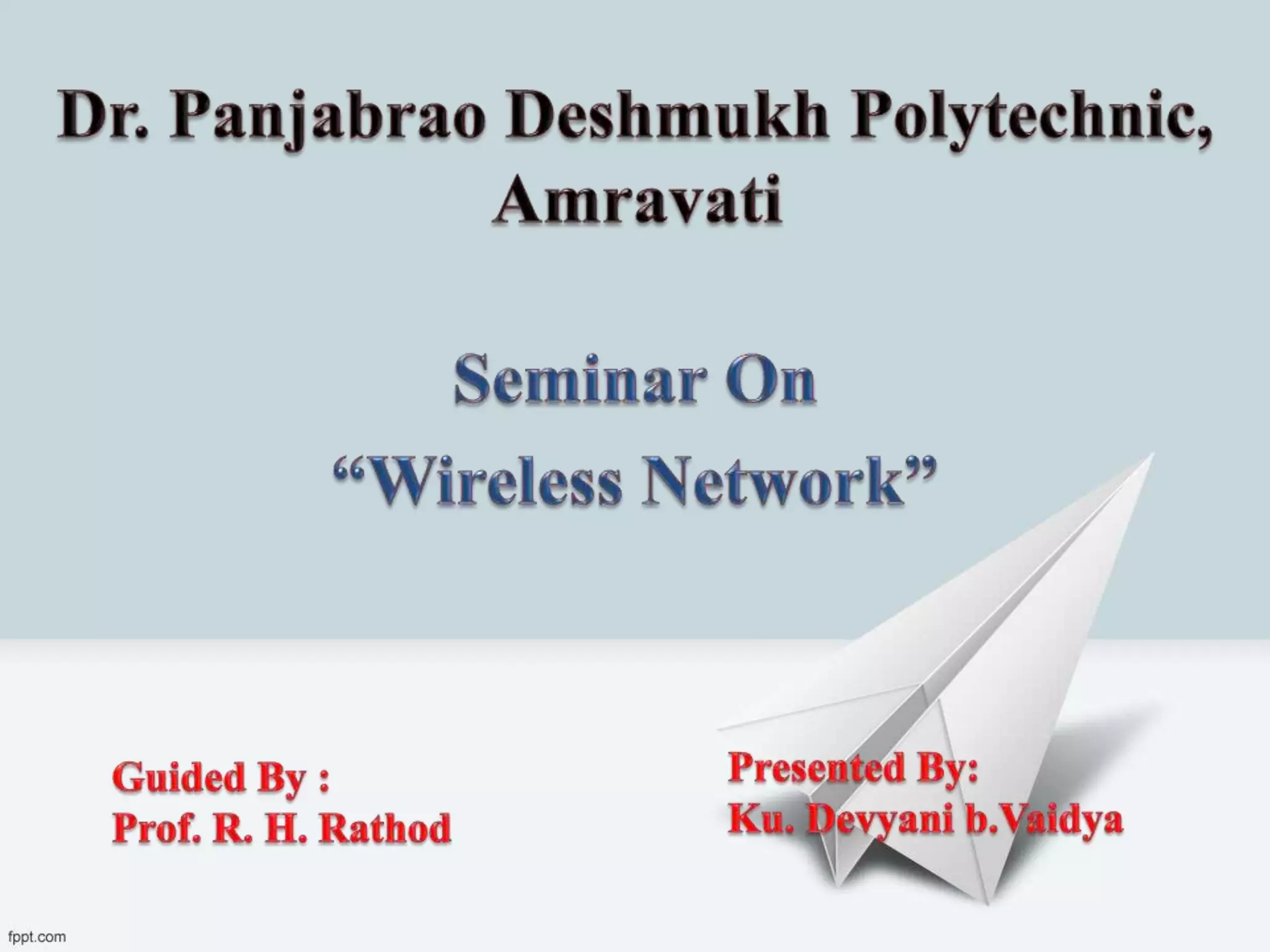 Wireless network | PPTX