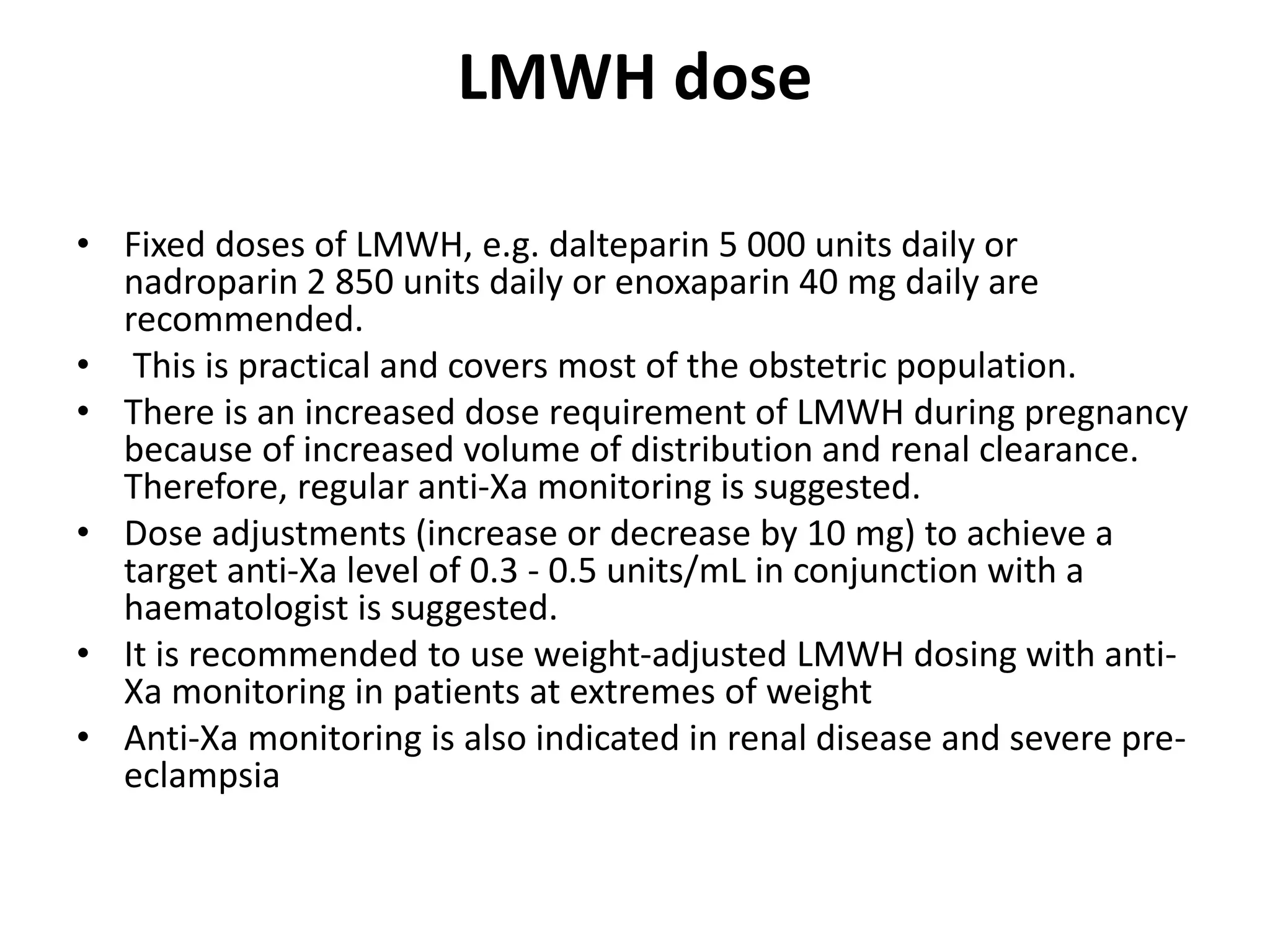 Thromboprophylaxis Of Venous ThromboEmbolism (VTE ) In Obstetrics And ...