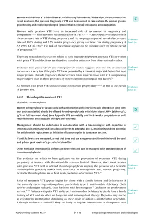 Pph Rcog Guidelines.pdf Venous thromboembolism during pregnancy RCOG | PDF