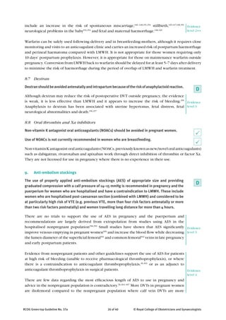 Pph Rcog Guidelines.pdf Venous thromboembolism during pregnancy RCOG | PDF