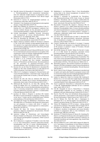 Venous thromboembolism during pregnancy RCOG | PDF