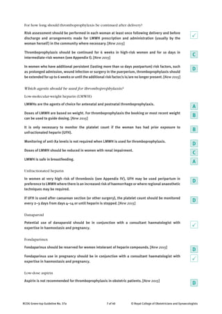 Pph Rcog Guidelines.pdf Venous thromboembolism during pregnancy RCOG | PDF
