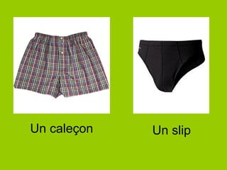 Un caleçon Un slip