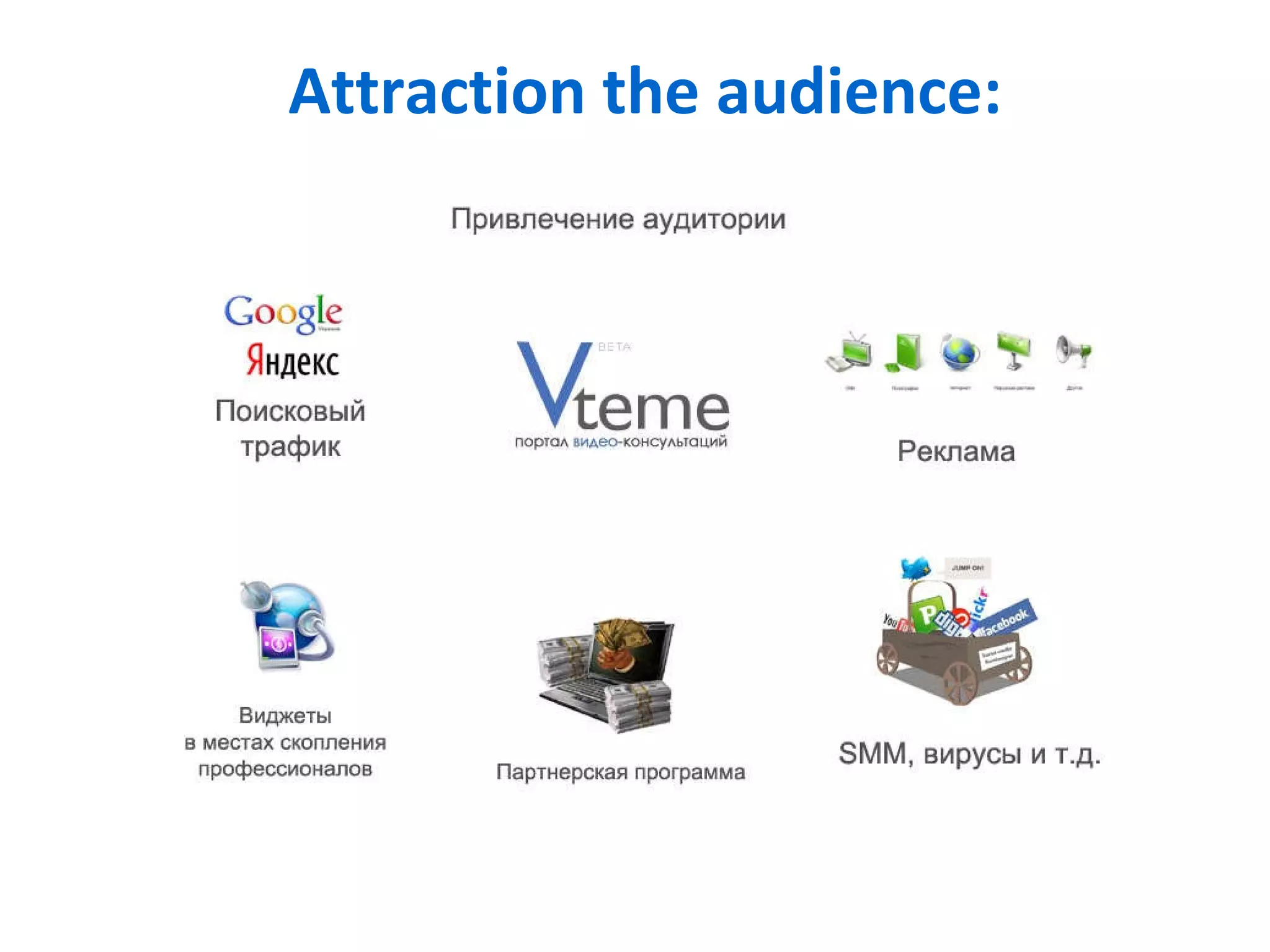 Attraction the audience: 