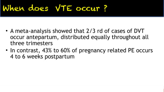 Venous Thromboembolism and Pregnancy | PPT