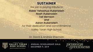 SUSTAINER
Mazel Tov to
The Rubenstein Family.
Your support of Jewish education
has made an everlasting imprint
on the Los ...
