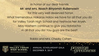 Best wishes to Valley Torah High School
for continued success.
In memory of
Maxmillian & Ruth  Friedman ‫ז״ל‬
Roberta Frie...
