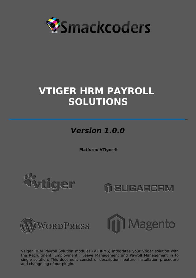 VTiger HRM and Payroll modules | PDF