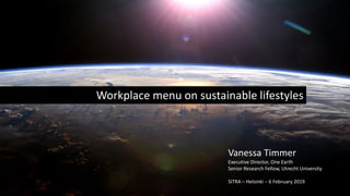 Vanessa Timmer: Workplace menu on sustainable lifestyles