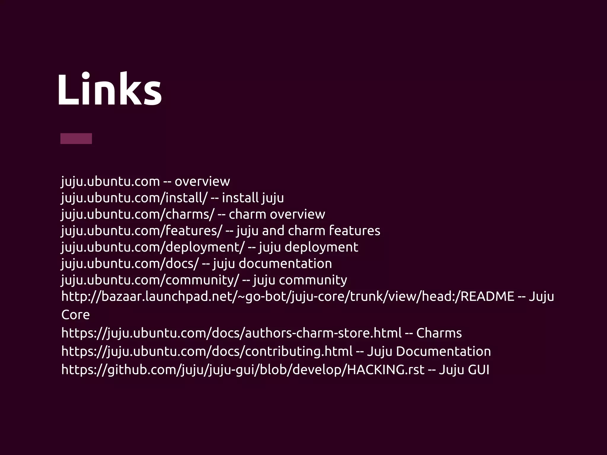 Q1.
Ubuntuのサービスオーケスト
レーションツールは？
1. Ansible
2. Juju
3. Fuel
 