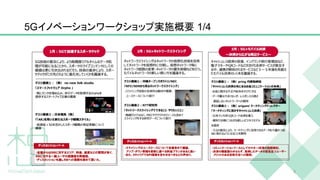 5
5Gイノベーションワークショップ実施概要 1/4
 