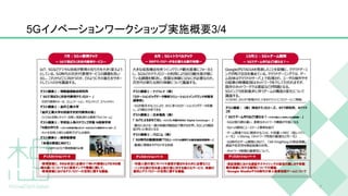 5Gイノベーションワークショップ実施概要3/4
7
 