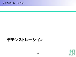 デモンストレーション	
64
デモンストレーション	
 