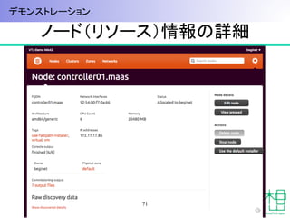 ノード（リソース）情報の詳細	
71
デモンストレーション	
 