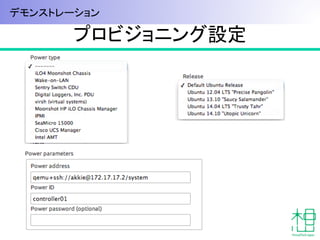 プロビジョニング設定	
72
デモンストレーション	
 