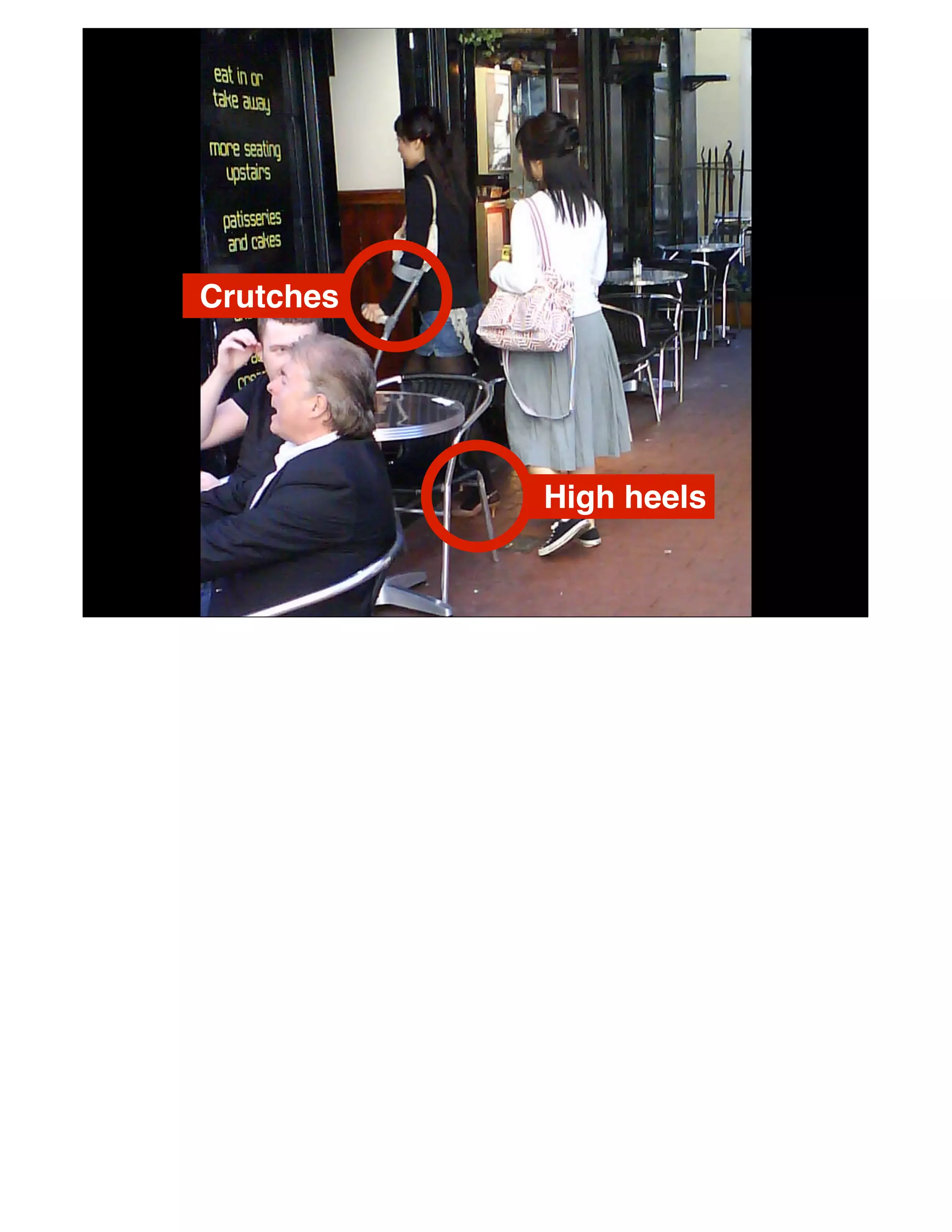 Crutches




           High heels
 