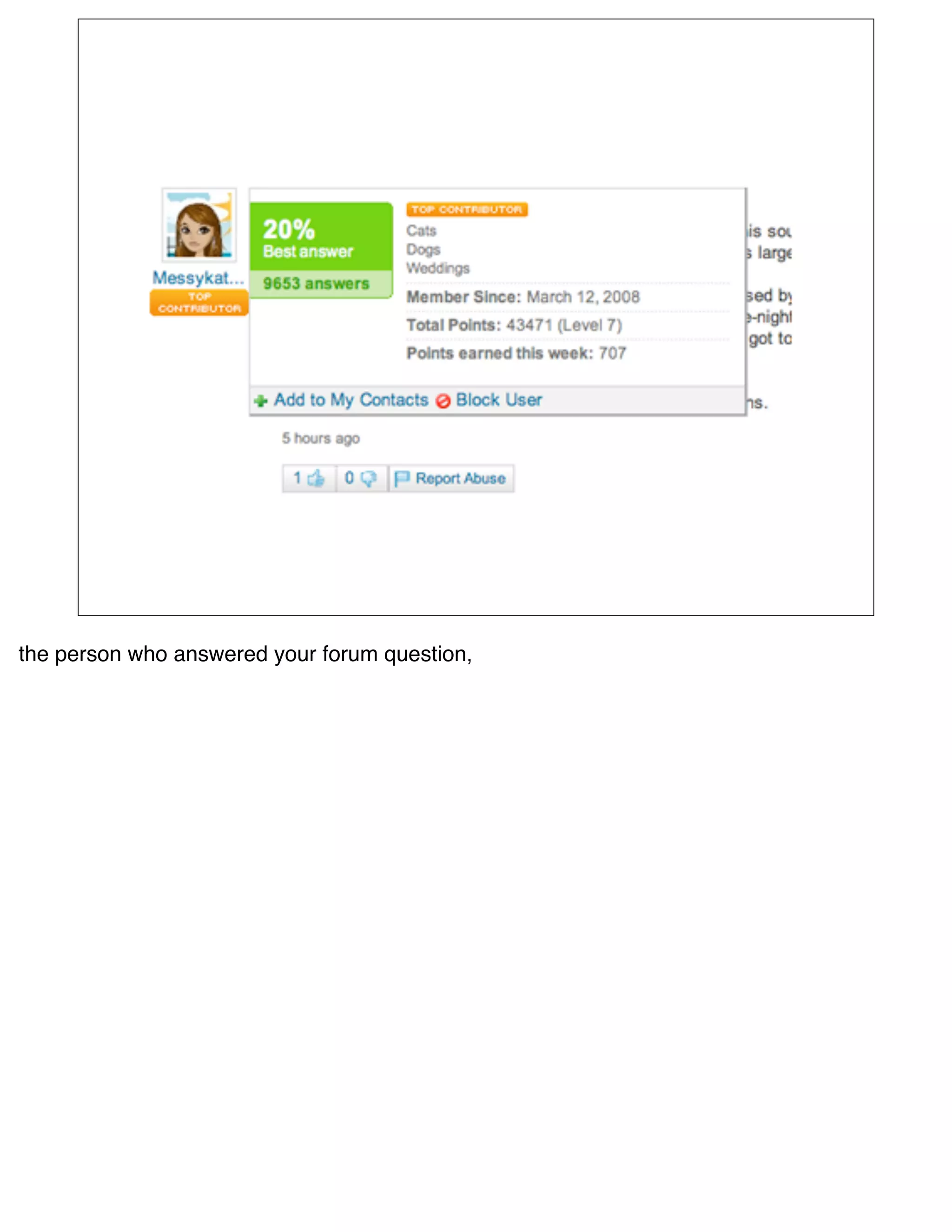 the person who answered your forum question,
 