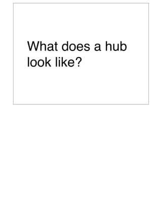 What does a hub
look like?
 