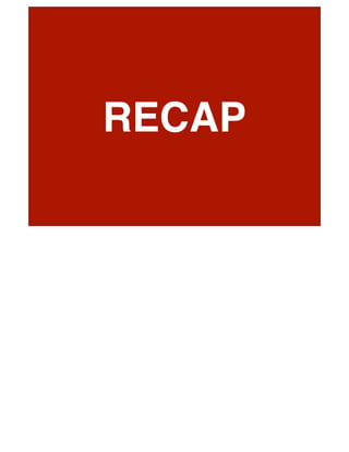 RECAP
 
