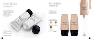 pele
Fixação para sua
maquiagem
Contém extrato de damasco,
que hidrata e tonifica a pele
ajudando a manter seu nível
natural de umidade
Formulação Oil-Free
Disfarça a aparência dos
poros dilatados
1. 96977	
NC Primer Facial Nutrimetics
50ml cada
	 Preço sugerido: R$ 79,00 cada
Dermatologicamente testado
Textura leve
Formulação Oil-Free
Acabamento natural
Cobertura sem brilho
Para uma pele
impecável
	 Preço sugerido: R$ 84,00 cada
	 NC Base Líquida Mineral
Matte Nutrimetics 30ml cada
2. 97012
Butterscotch
Bege claro
3. 97014
Chai
Bege castanho
4. 97015
Cocoa
Bege escuro
1.
2.
14 15
 