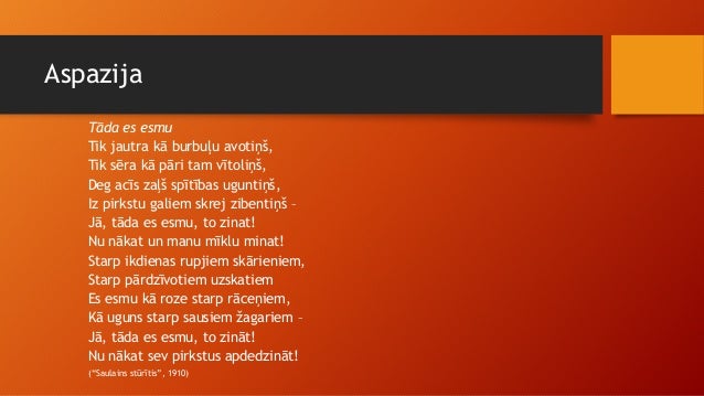 Vetras Un Uguns Dzejniece Aspazija