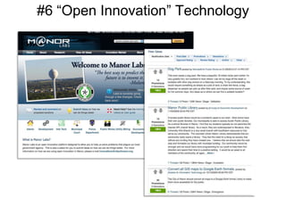 #6 “Open Innovation” Technology
 