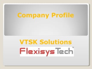 Company Profile VTSK Solutions 