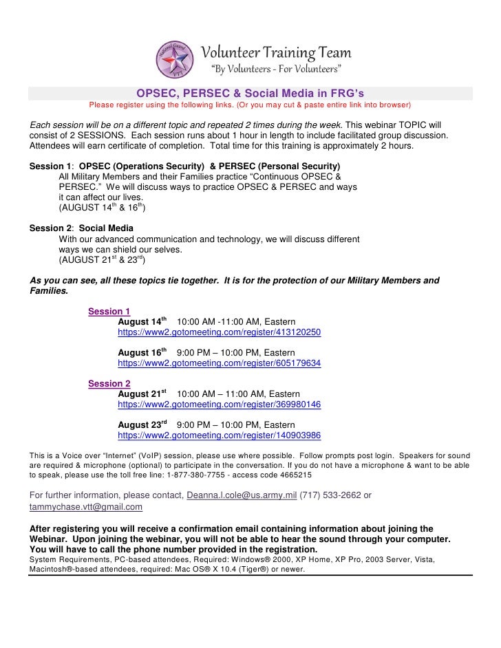 Vtt Opsec Persec Training Webinars
