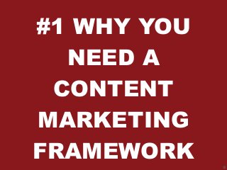 15
#1 WHY YOU
NEED A
CONTENT
MARKETING
FRAMEWORK
 