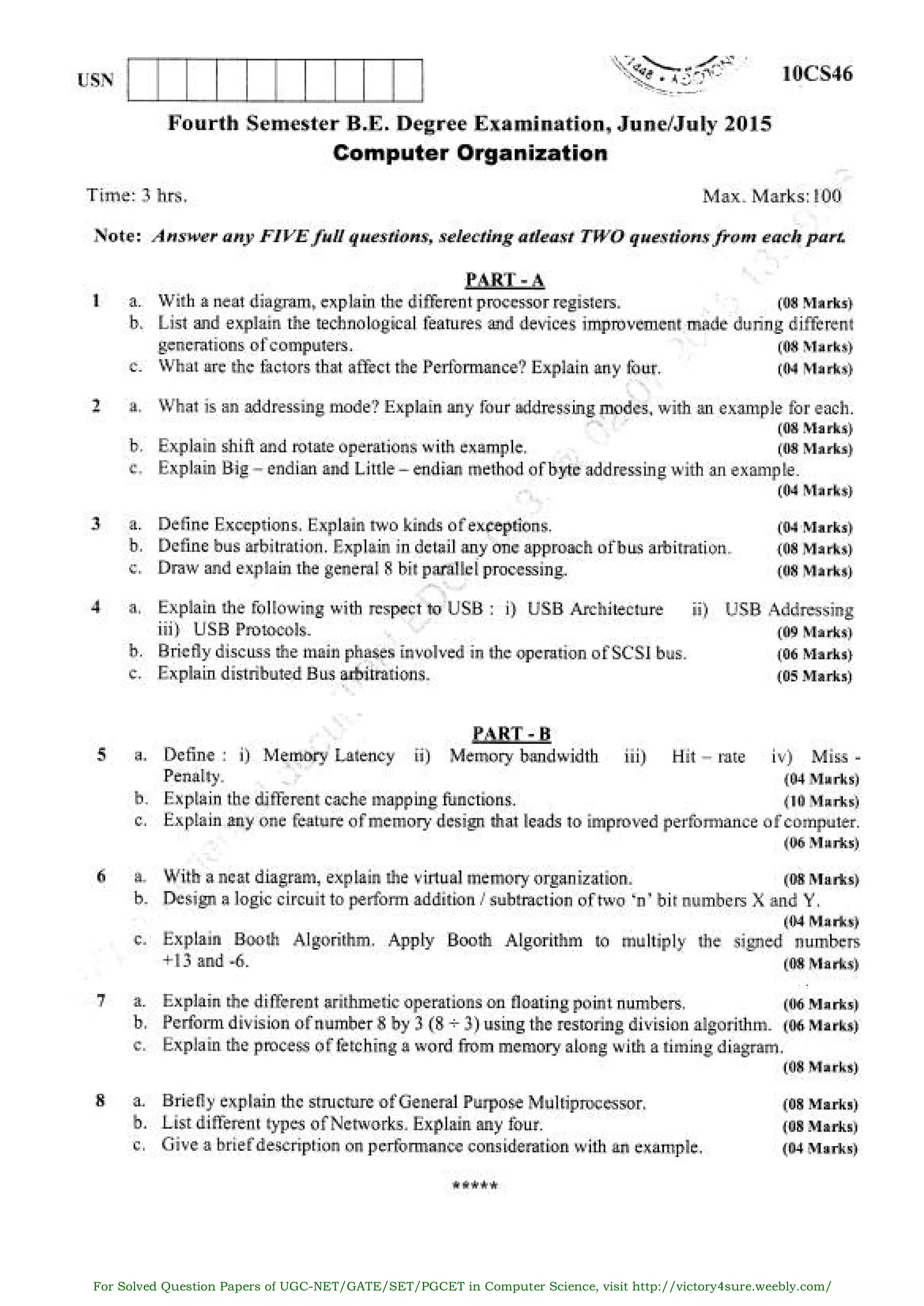 For Solved Question Papers of UGC-NET/GATE/SET/PGCET in Computer Science, visit http://victory4sure.weebly.com/
VTU
N
O
TESBYSR
I
 