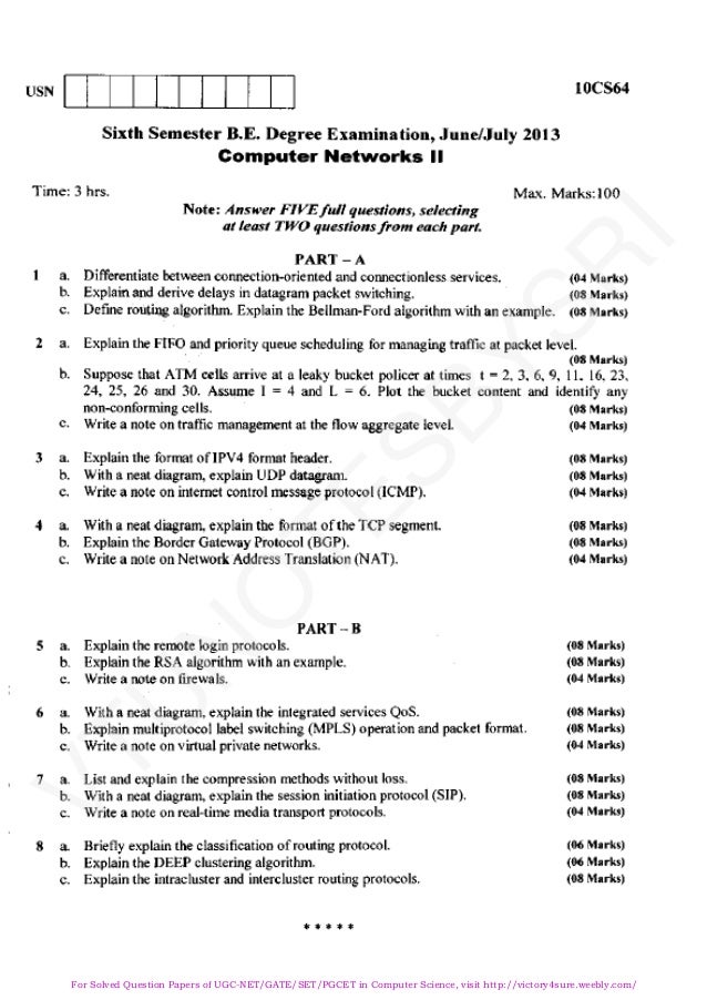 VTU 6TH SEM CSE COMPUTER NETWORKS 2 SOLVED PAPERS OF JUNE2013 JUNE1…