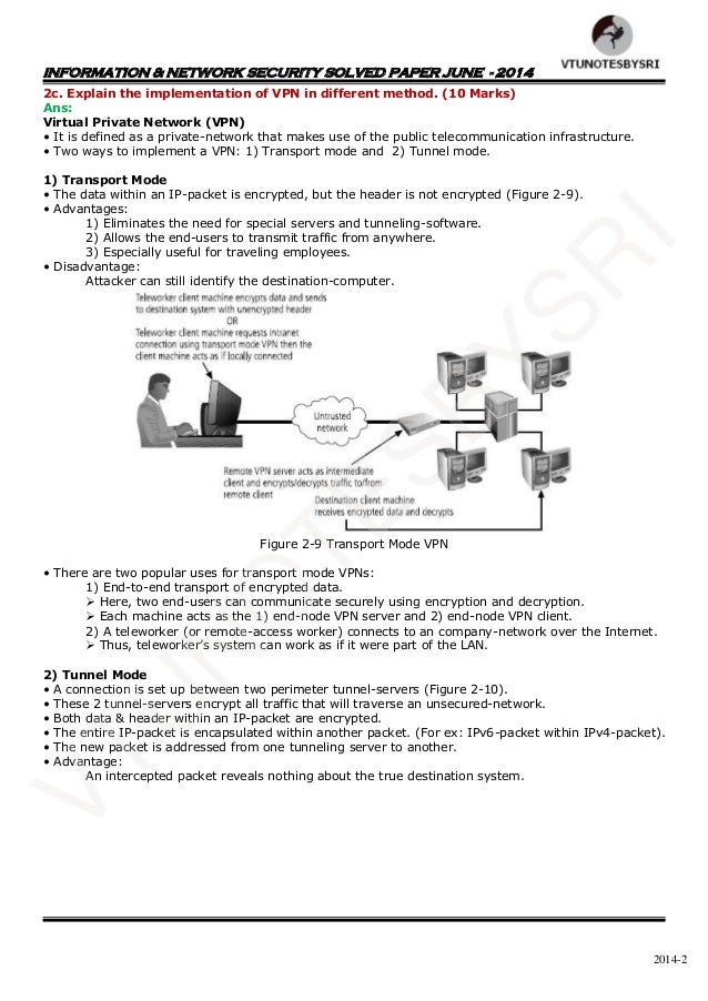 VTU 8TH SEM INFORMATION AND NETWORK SECURITY SOLVED PAPERS