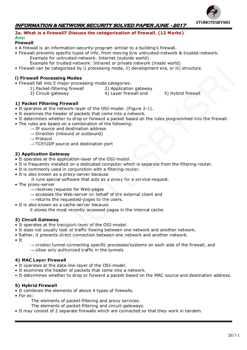 VTU 8TH SEM INFORMATION AND NETWORK SECURITY SOLVED PAPERS