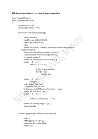 VTU Design and Analysis of Algorithms(DAA) Lab Manual by Nithin, VVCE ...