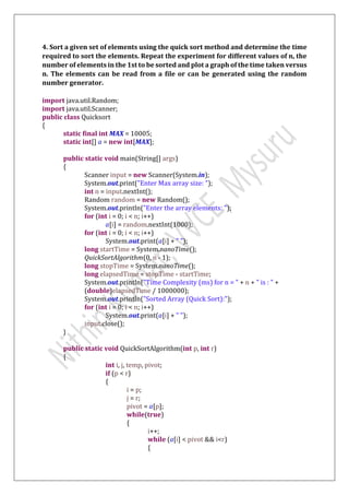 VTU Design and Analysis of Algorithms(DAA) Lab Manual by Nithin, VVCE ...
