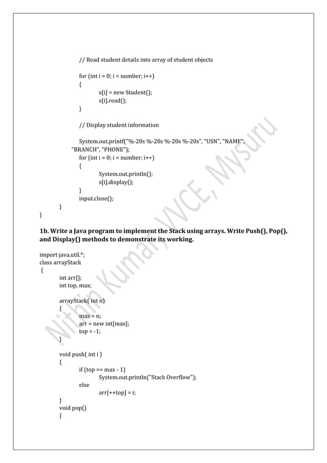 VTU Design and Analysis of Algorithms(DAA) Lab Manual by Nithin, VVCE