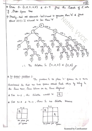 VTU Algorithms Notes CBCS (DAA Notes) by Nithin, VVCE | PDF