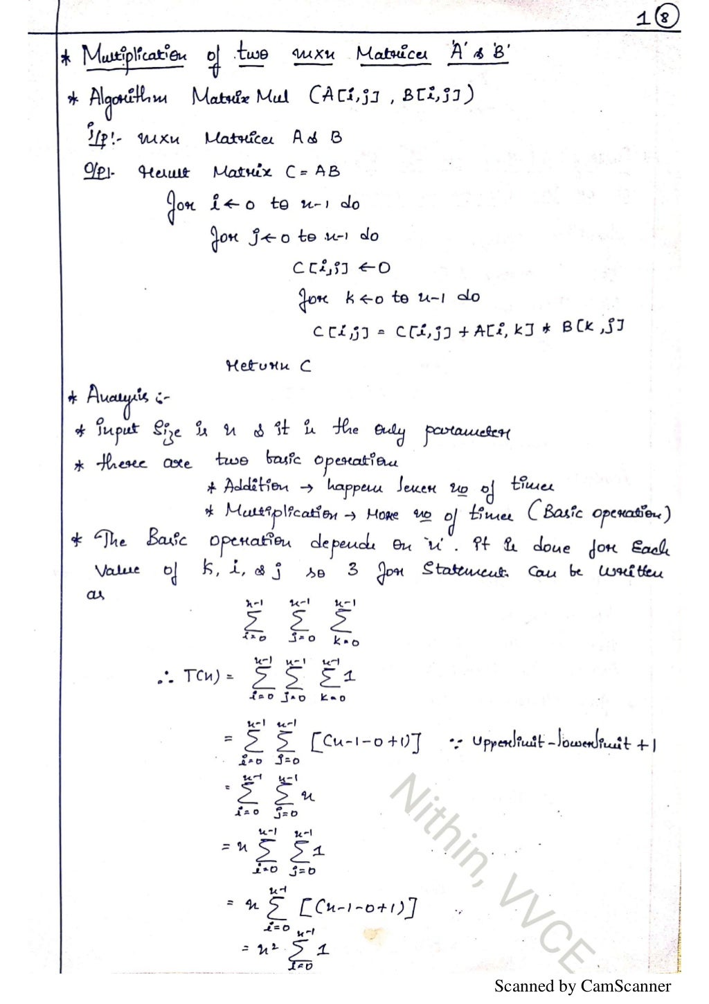 Vtu Algorithms Notes Cbcs Daa Notes By Nithin Vvce Vtu Algorithms Notes Cbcs Daa Notes By Nithin Vvce