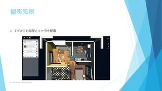 撮影風景
 STYLYでお部屋とキャラを配置
(C) 2018/2/24,25ザバイオーネ 4
 