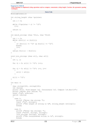 C Programming Lab manual 18CPL17 | PDF | Programming Languages | Computing