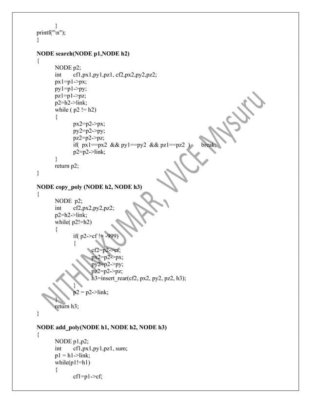 VTU Data Structures Lab Manual