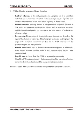 Vtu network security(10 ec832) unit 2 notes.. | PDF