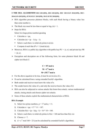 Vtu network security(10 ec832) unit 3 notes. | PDF