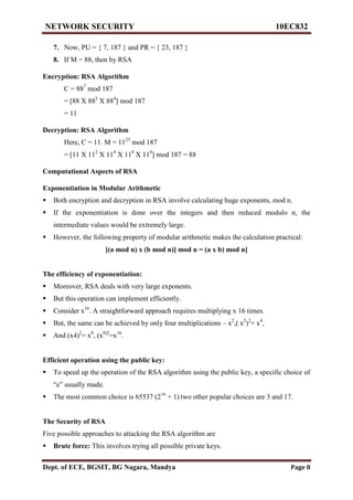 Vtu network security(10 ec832) unit 3 notes. | PDF