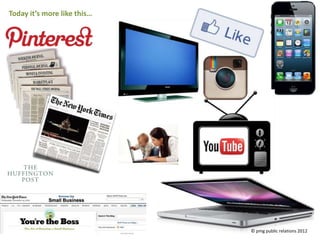 Today it’s more like this…




                             © pmg public relations 2012
 