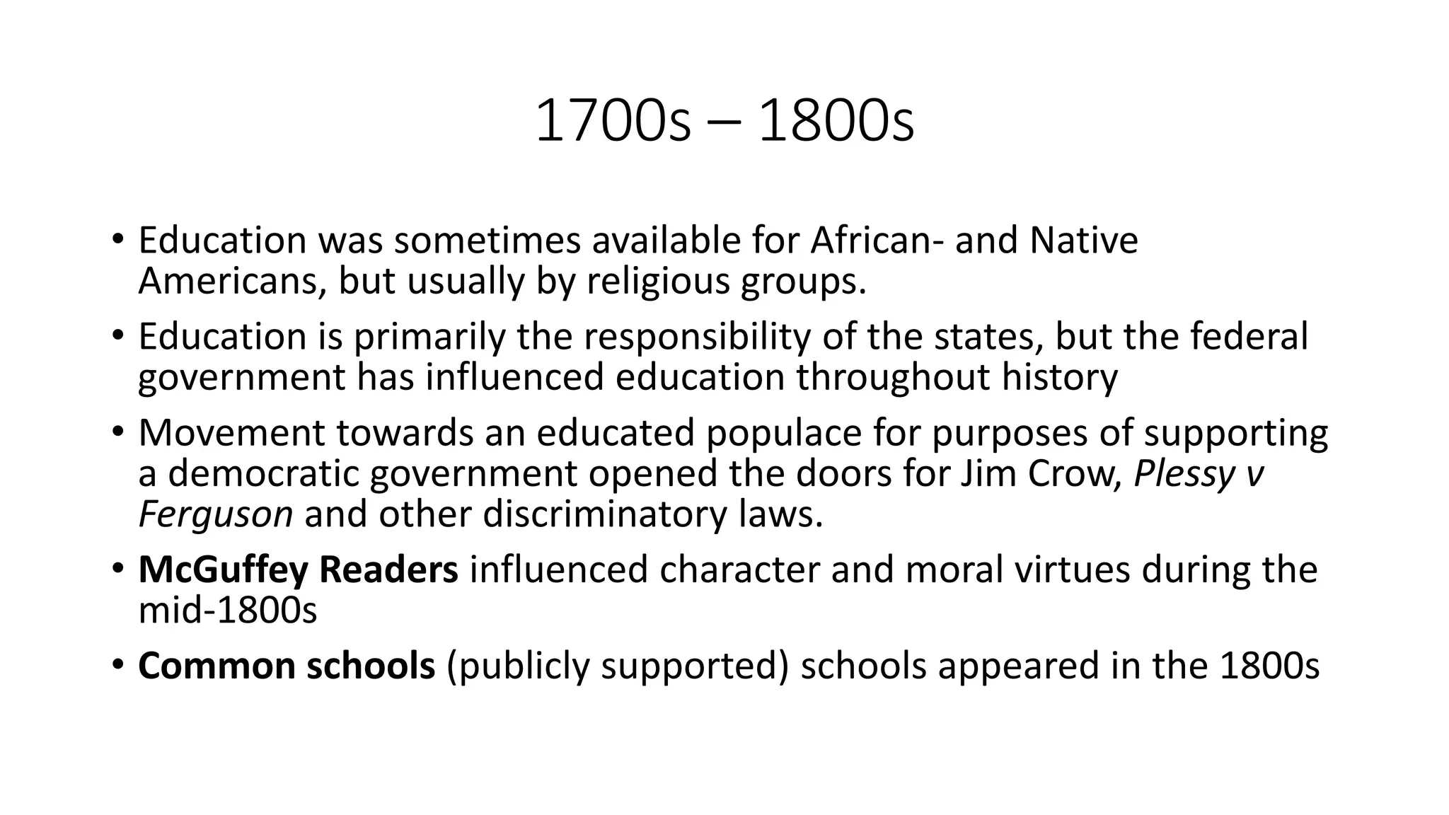 History of american education – chapter 7 | PPTX